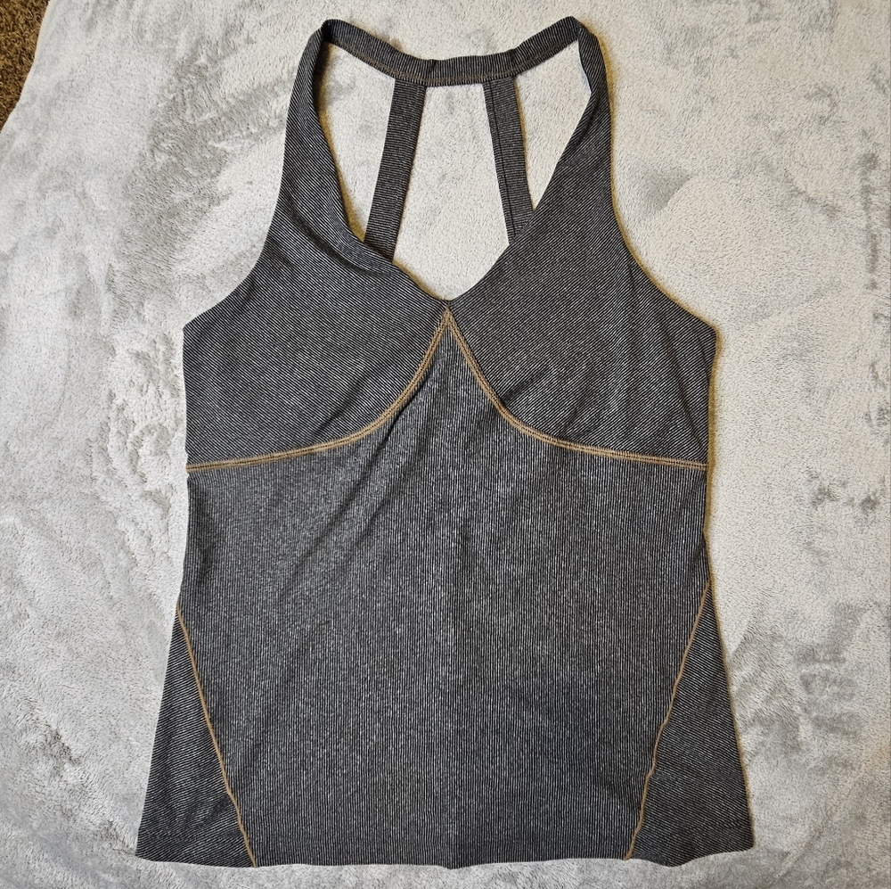 prAna Albia Top in Mitered Black/Gray - Size S